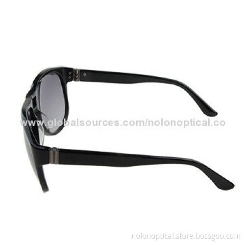 Acetate Sunglasses in Black with UV400 Protection, Customized Logos Available